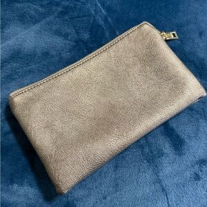 Elegant Silver Clutch Wristlet